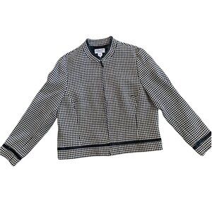 Vintage Pendleton 100% Virgin Wool Lambskin Leather Trim Shacket USA 16